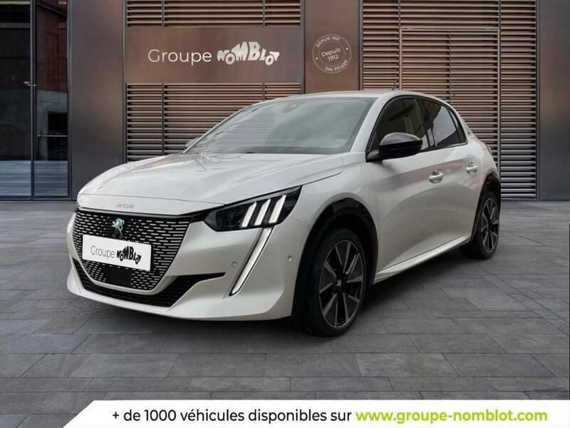 Blanc Utilisé 2020 Peugeot e-208 GT-line Citadine | 15 990 € (Prix juste) - Image 1/3