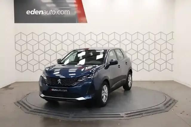 Bleu Utilisé 2021 Peugeot 3008 Business-Line SUV | 17 990 € (Bon prix) - Image 1/4