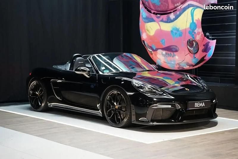 Noir Occasion 2021 Porsche 718 Spyder Cabriolet | 136 980 € - Image 1/4