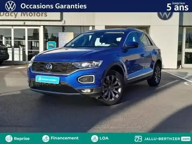 Bleu ravenna métallisée Utilisé 2021 VW T-Roc S SUV | 24 689 € (Prix juste) - Image 1/4