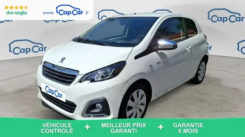 Blanc Utilisé 2019 Peugeot 108 Style Citadine | 6 790 € (Super prix) - Image 1/4