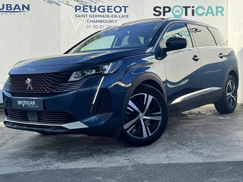 Bleu Utilisé 2021 Peugeot 5008 S Monospace | 23 990 € (Prix juste) - Image 1/4