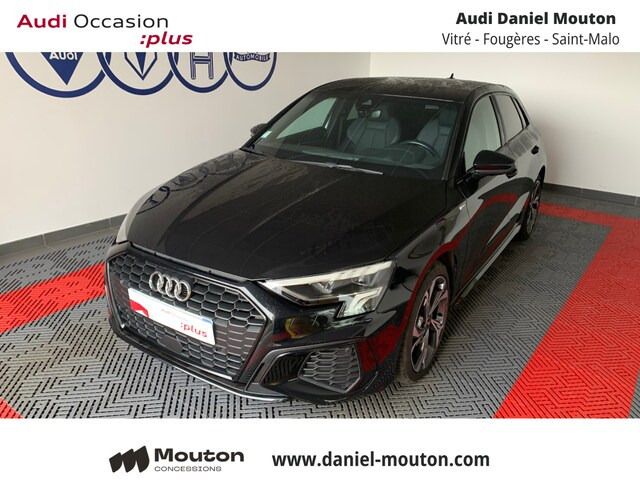 Noir mythe métallisé Utilisé 2022 Audi A3 S-Line | 31 500 € (Prix assez cher) - Image 1/4