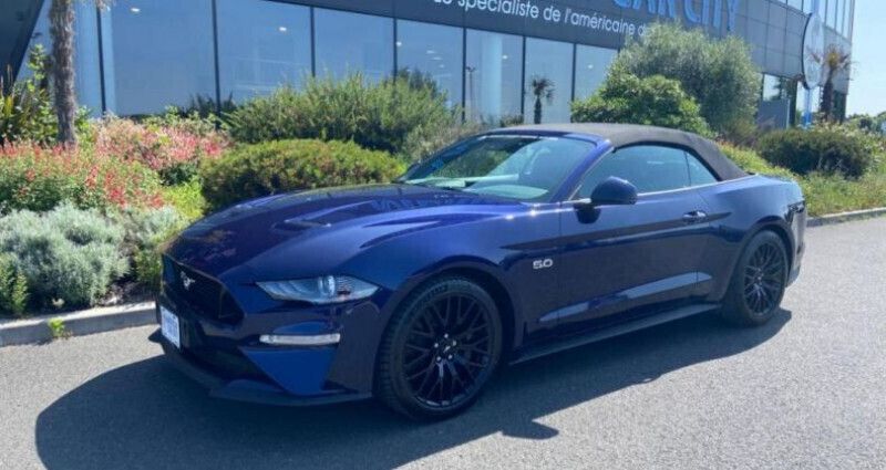 Bleu Utilisé 2018 Ford Mustang GT Cabriolet | 52 990 € (Prix cher) - Image 1/4