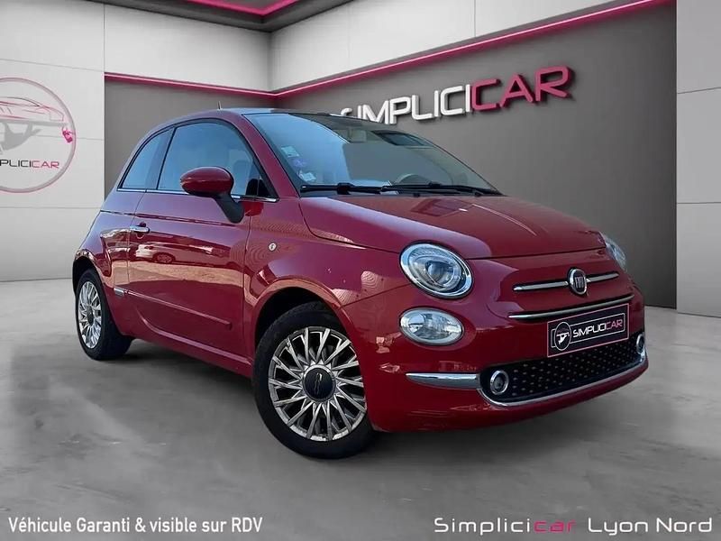 Rouge Utilisé 2019 Fiat 500 Lounge Citadine | 9 980 € (Bon prix) - Image 1/4
