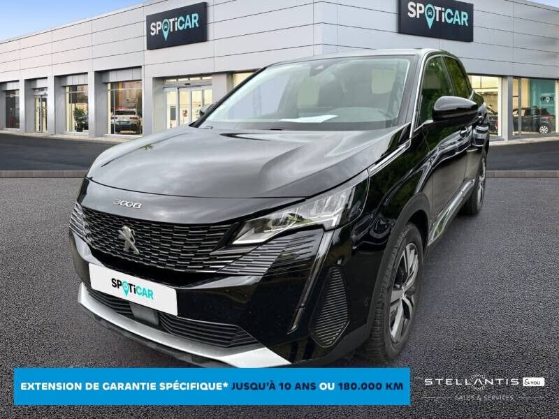 Noir Utilisé 2022 Peugeot 3008 Allure | 18 290 € (Bon prix) - Image 1/4