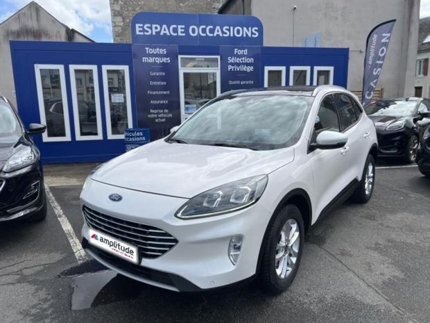 Premium blanc platinum Utilisé 2022 Ford Kuga Titanium SUV | 25 999 € (Prix juste) - Image 1/4