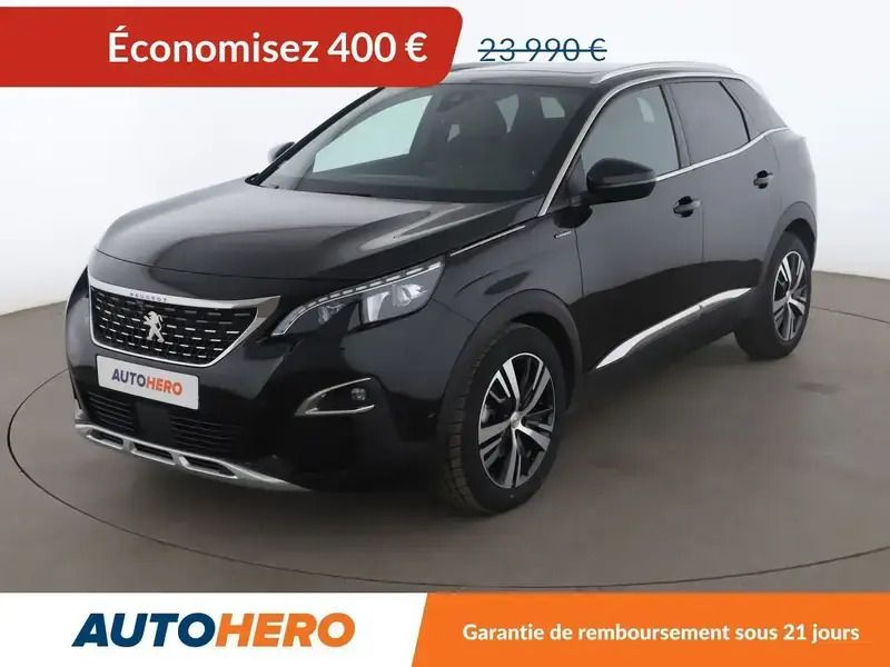 Noir Utilisé 2020 Peugeot 3008 GT-line SUV | 23 590 € (Prix juste) - Image 1/2