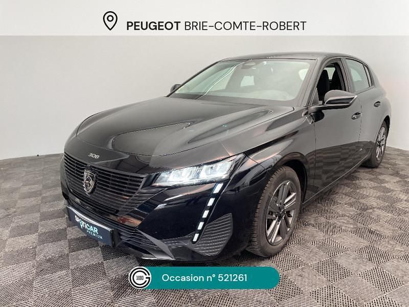 Noir Utilisé 2022 Peugeot 308 Active Berline | 17 980 € (Prix juste) - Image 1/4