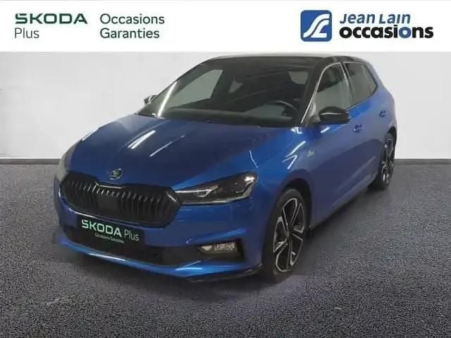Bleu racing / toit noir Occasion 2025 Skoda Fabia Berline | 26 490 € (Prix cher) - Image 1/4