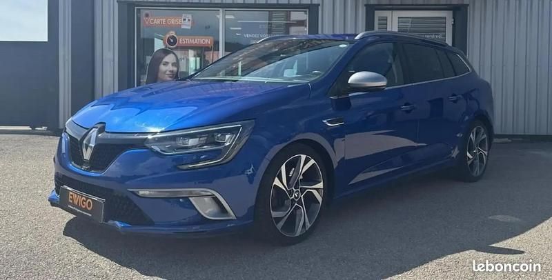 Bleu Utilisé 2017 Renault Mégane GrandTour GT Break | 12 990 € (Prix juste) - Image 1/4