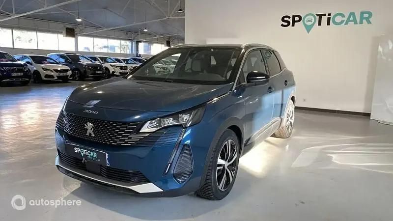 Bleu Utilisé 2021 Peugeot 3008 GT SUV | 22 999 € (Prix juste) - Image 1/4