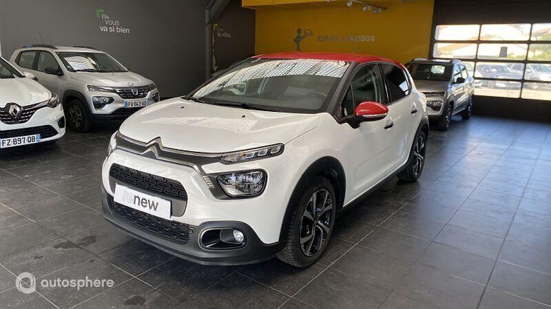 Blanc Utilisé 2022 Citroën C3 PureTech Citadine | 14 899 € (Prix juste) - Image 1/4