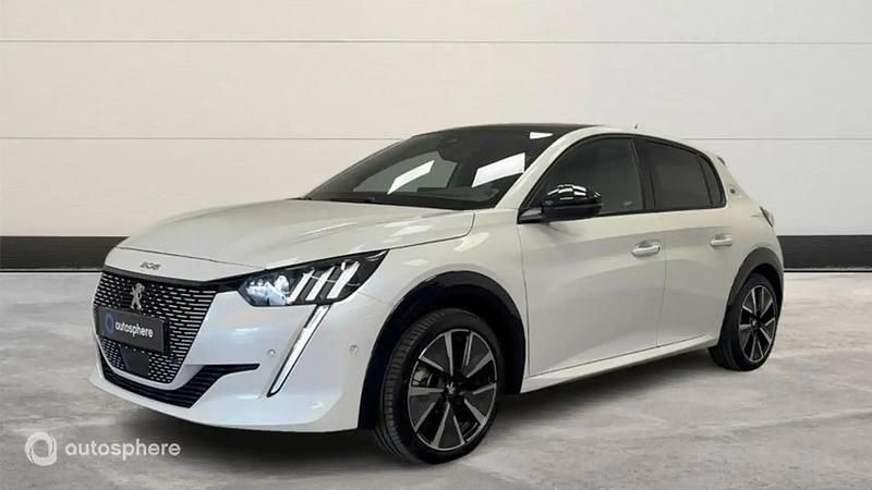 Blanc Utilisé 2022 Peugeot e-208 GT Citadine | 17 299 € (Prix assez cher) - Image 1/4