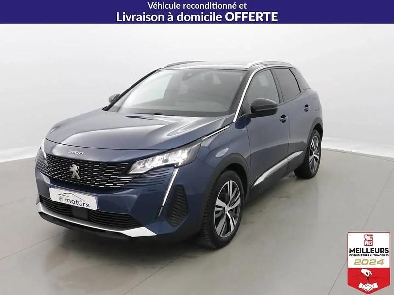 Bleu Utilisé 2021 Peugeot 3008 Allure SUV | 22 900 € (Prix juste) - Image 1/4