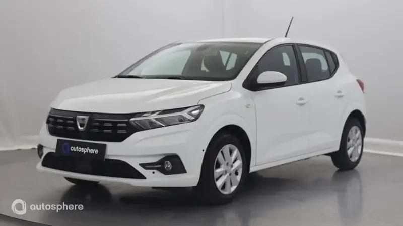 Blanc Utilisé 2022 Dacia Sandero Comfort Citadine | 13 499 € (Prix juste) - Image 1/4