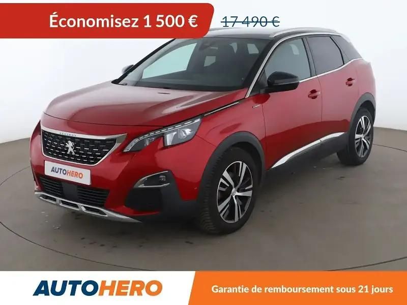 Rouge Utilisé 2018 Peugeot 3008 GT-line SUV | 15 990 € (Prix juste) - Image 1/2