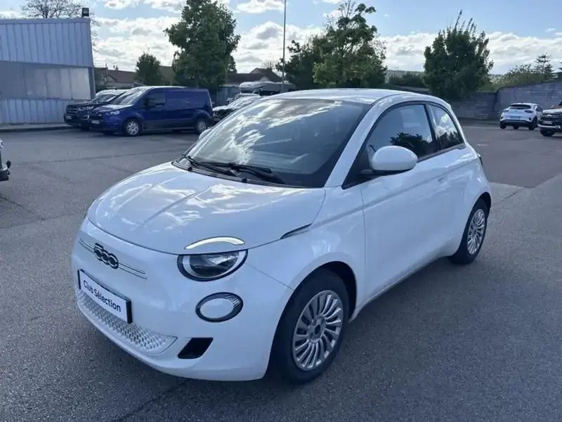 Blanc Utilisé 2021 Fiat 500e Action Citadine | 11 999 € (Prix juste) - Image 1/4
