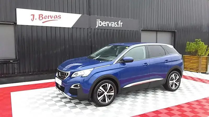 Bleu Utilisé 2018 Peugeot 3008 Allure SUV | 25 990 € - Image 1/4