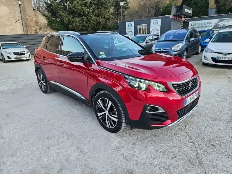 Rouge Utilisé 2019 Peugeot 3008 GT-line SUV | 24 490 € (Super prix) - Image 1/4