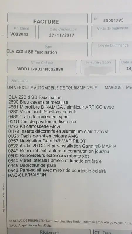 Bleu Utilisé 2017 Mercedes CLA220 Berline | 19 500 € (Bon prix) - Image 1/4