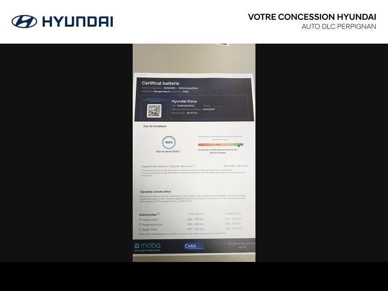 Occasion Hyundai Kona 100 kW (136 ch) 2021 Chalk white SUV