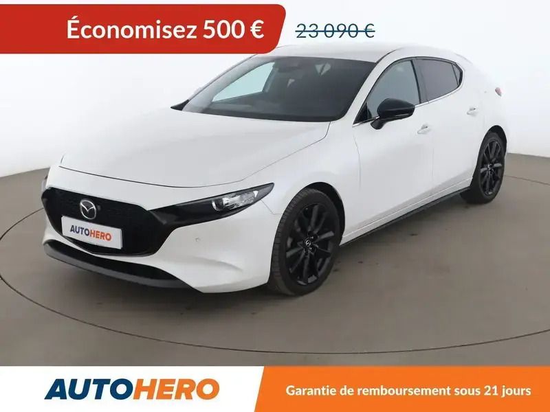 Blanc Utilisé 2022 Mazda 3 Homura-Line Berline | 22 590 € (Prix juste) - Image 1/2