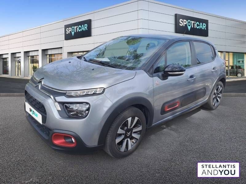 Gris Utilisé 2021 Citroën C3 PureTech Citadine | 11 280 € (Prix juste) - Image 1/3