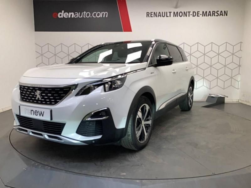 Blanc Utilisé 2019 Peugeot 5008 GT-line Monospace | 16 990 € (Prix juste) - Image 1/4