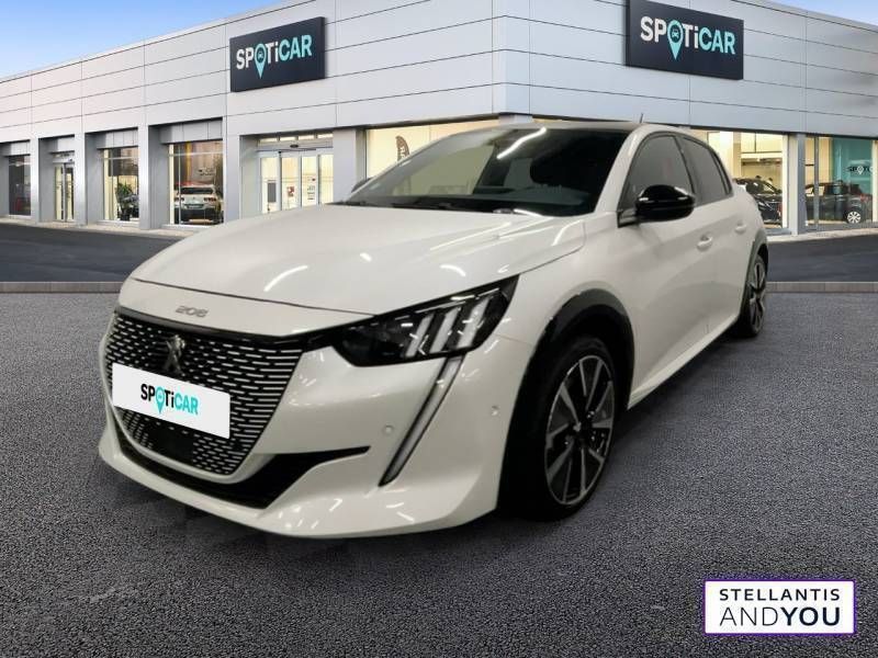 Blanc Utilisé 2020 Peugeot e-208 GT Citadine | 15 990 € (Prix cher) - Image 1/3