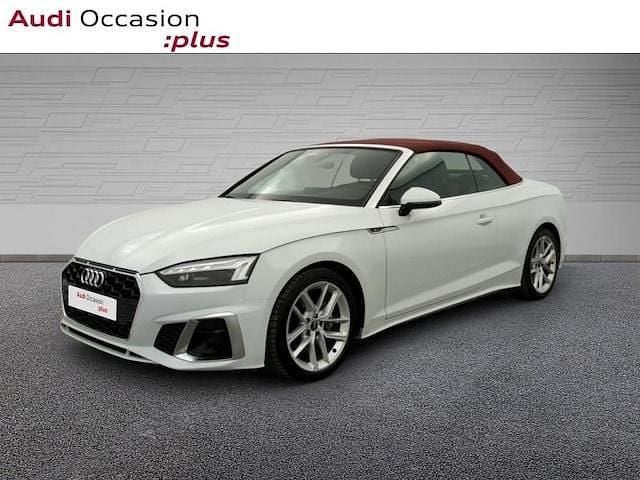 Blanc glacier métallisé Occasion 2023 Audi A5 Cabriolet S-Line Cabriolet | 39 900 € (Bon prix) - Image 1/4