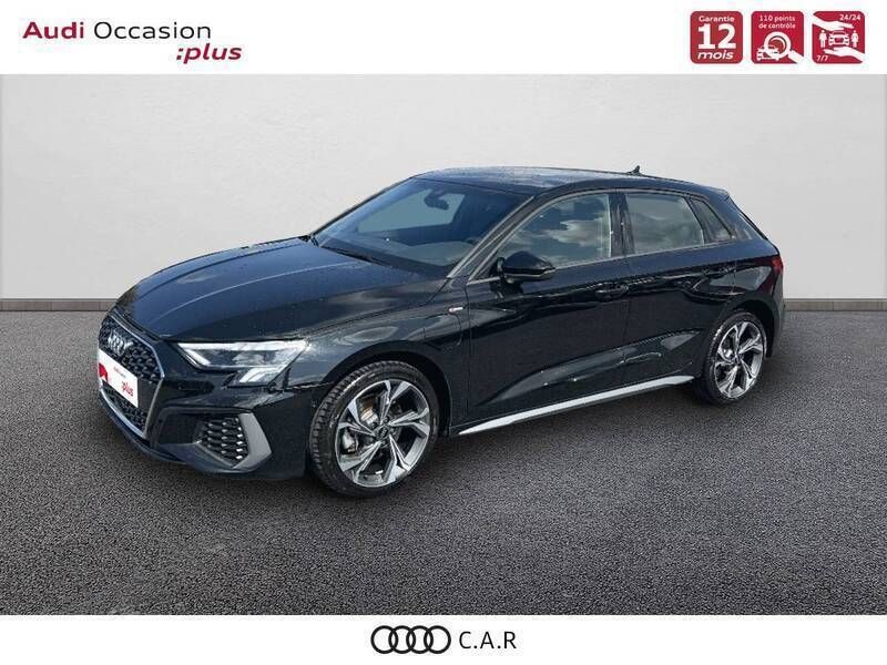 Noir Utilisé 2023 Audi A3 Sportback S-Line Berline | 35 900 € (Prix juste) - Image 1/3