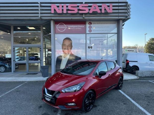 Rouge Utilisé 2022 Nissan Micra Citadine | 14 490 € (Prix juste) - Image 1/4