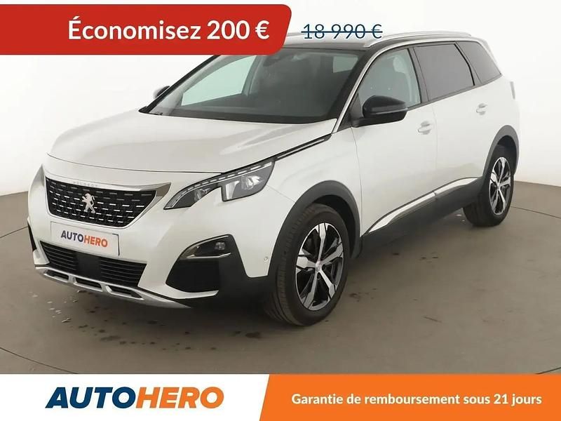 Blanc Utilisé 2019 Peugeot 5008 Allure Monospace | 18 390 € (Prix juste) - Image 1/2
