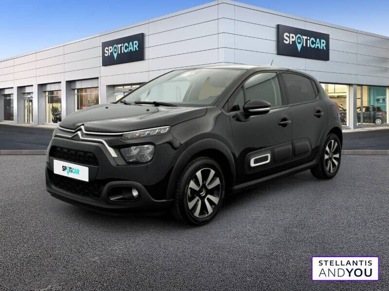 Noir Utilisé 2023 Citroën C3 PureTech Citadine | 14 490 € (Prix juste) - Image 1/4