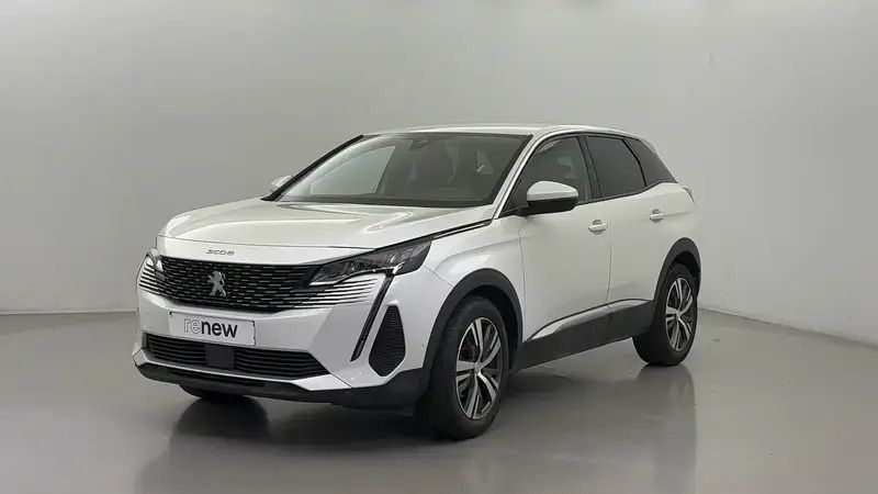 Blanc Utilisé 2021 Peugeot 3008 Allure SUV | 18 880 € (Prix juste) - Image 1/4