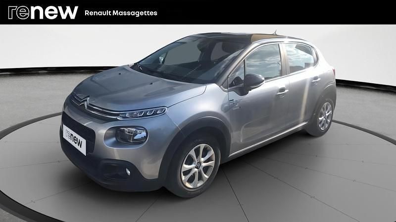 Gris Utilisé 2019 Citroën C3 PureTech Citadine | 9 190 € (Prix juste) - Image 1/4