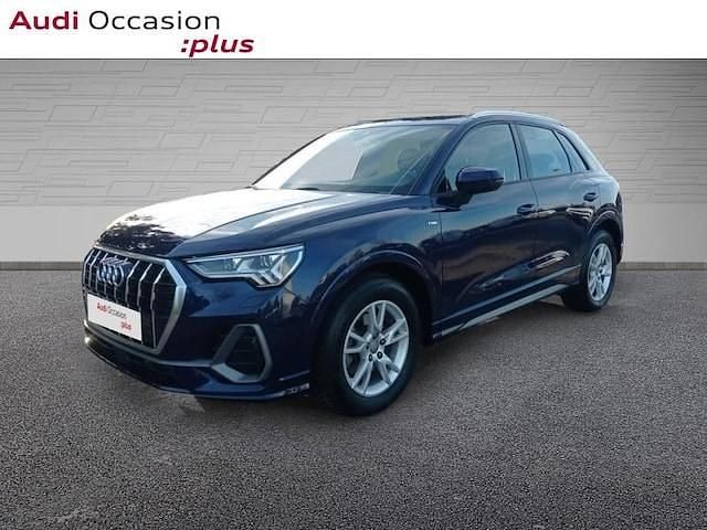 Bleu navarre métallisé Utilisé 2022 Audi Q3 S-Line SUV | 32 987 € (Bon prix) - Image 1/4