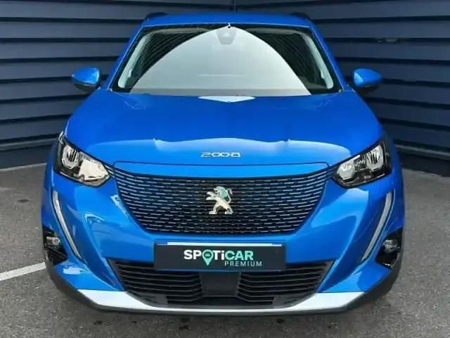 Bleu vertigo (s) Occasion 2021 Peugeot e-2008 Allure SUV | 22 990 € - Image 1/3