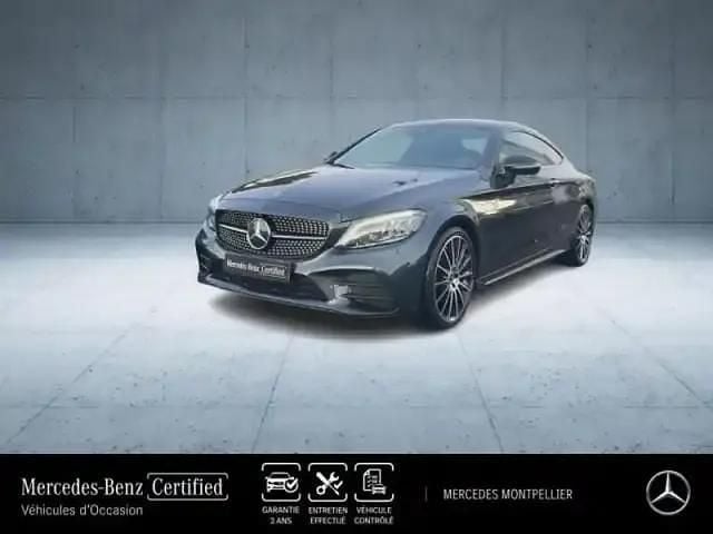 Noir Occasion 2021 Mercedes C220 AMG line Coupé | 35 900 € (Prix juste) - Image 1/4