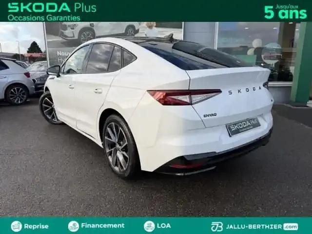 Occasion Skoda Enyaq iV SportLine 210 kW (286 ch) 2025 Blanc lune métallisée SUV