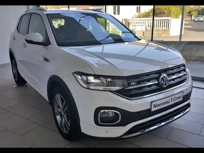 Blanc Utilisé 2021 VW T-Cross R-line SUV | 21 396 € (Prix juste) - Image 1/2