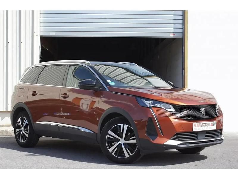 Brun Utilisé 2021 Peugeot 5008 GT Monospace | 28 990 € (Prix juste) - Image 1/4
