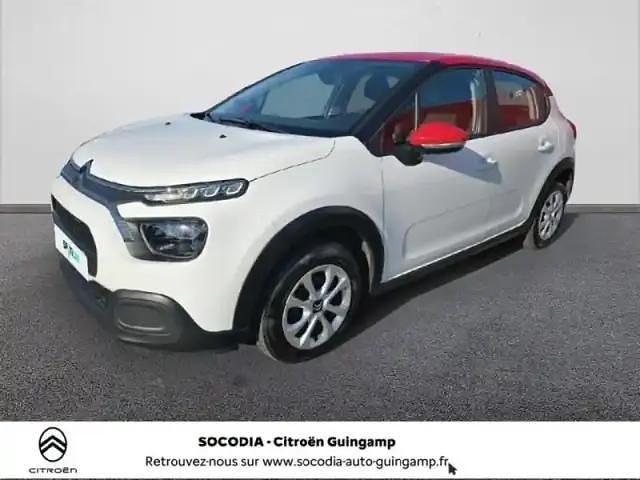 Occasion Citroën C3 Feel 2021 Blanc banquise (o)  rouge aden Berline
