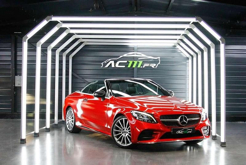 Occasion Mercedes C220 AMG line 197 ch (144 kW) 2020 Noir Cabriolet