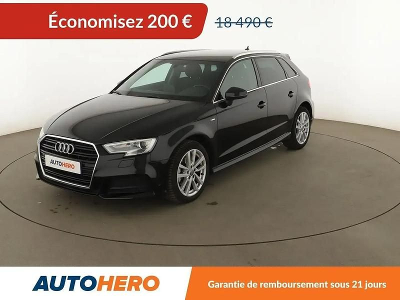 Noir Utilisé 2017 Audi A3 Sportback Berline | 18 290 € (Prix juste) - Image 1/2