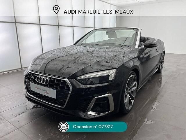 Noir mythe métallisé Occasion 2023 Audi A5 Cabriolet S-Line Cabriolet | 43 990 € (Prix juste) - Image 1/4