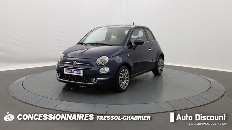 Bleu Utilisé 2019 Fiat 500 Club Berline | 11 390 € (Prix juste) - Image 1/4