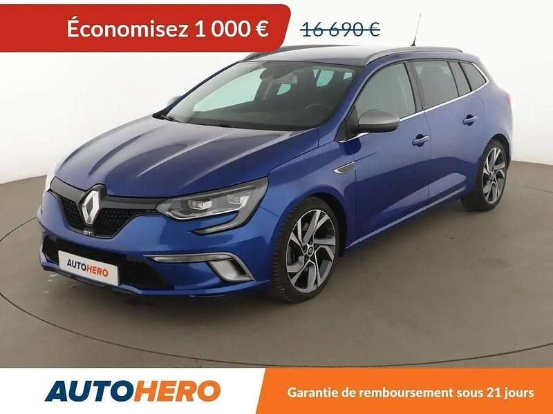 Bleu Occasion 2016 Renault Mégane GrandTour GT Break | 15 690 € (Prix juste) - Image 1/2