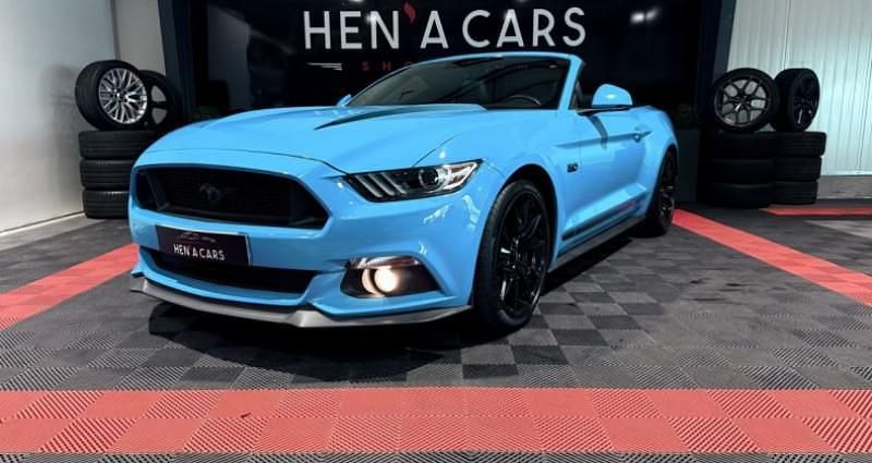 Bleu Occasion 2018 Ford Mustang GT Convertible Cabriolet | 44 990 € (Prix juste) - Image 1/4